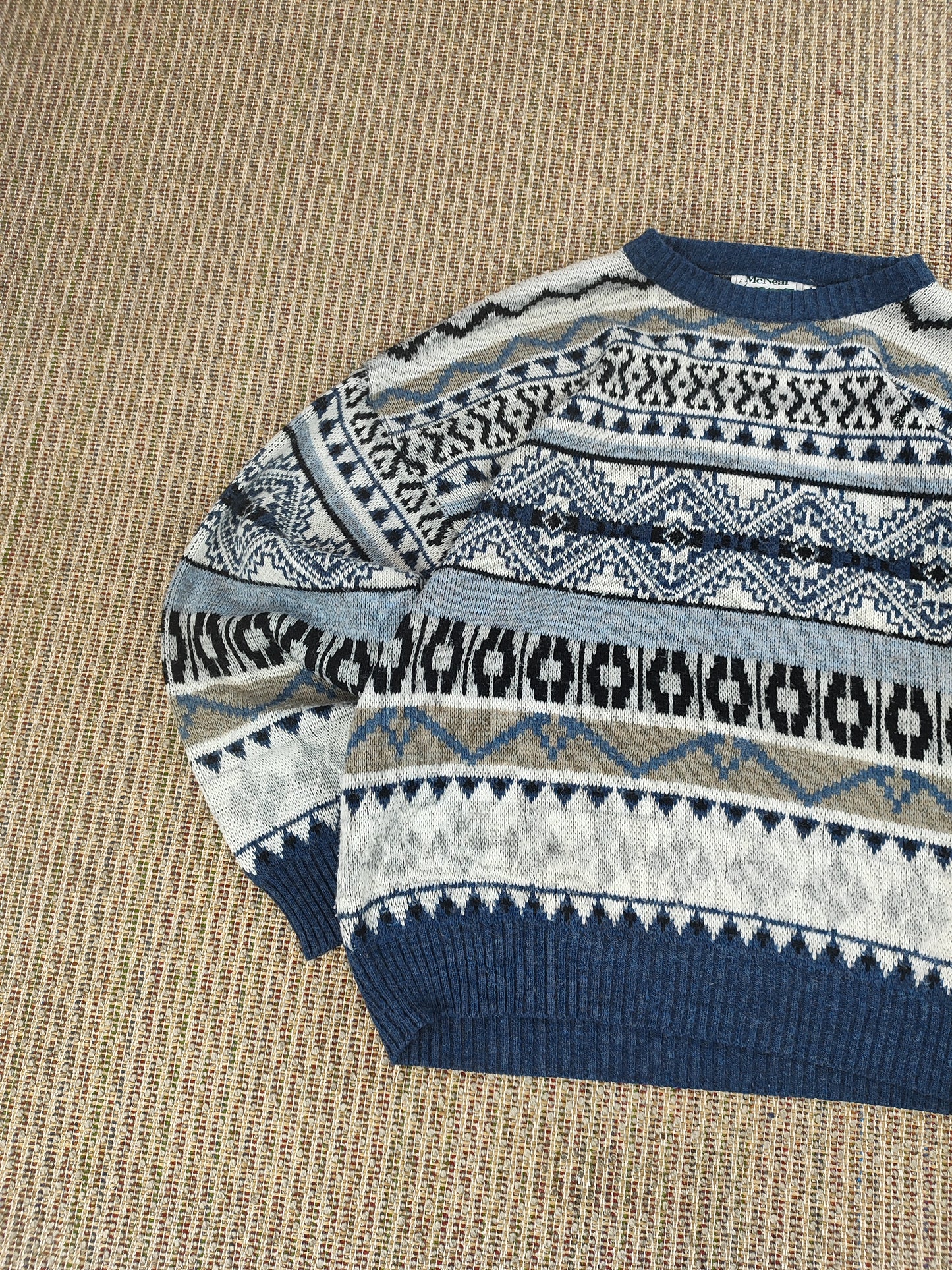 90S GRANDAD KNIT JUMPER (L)