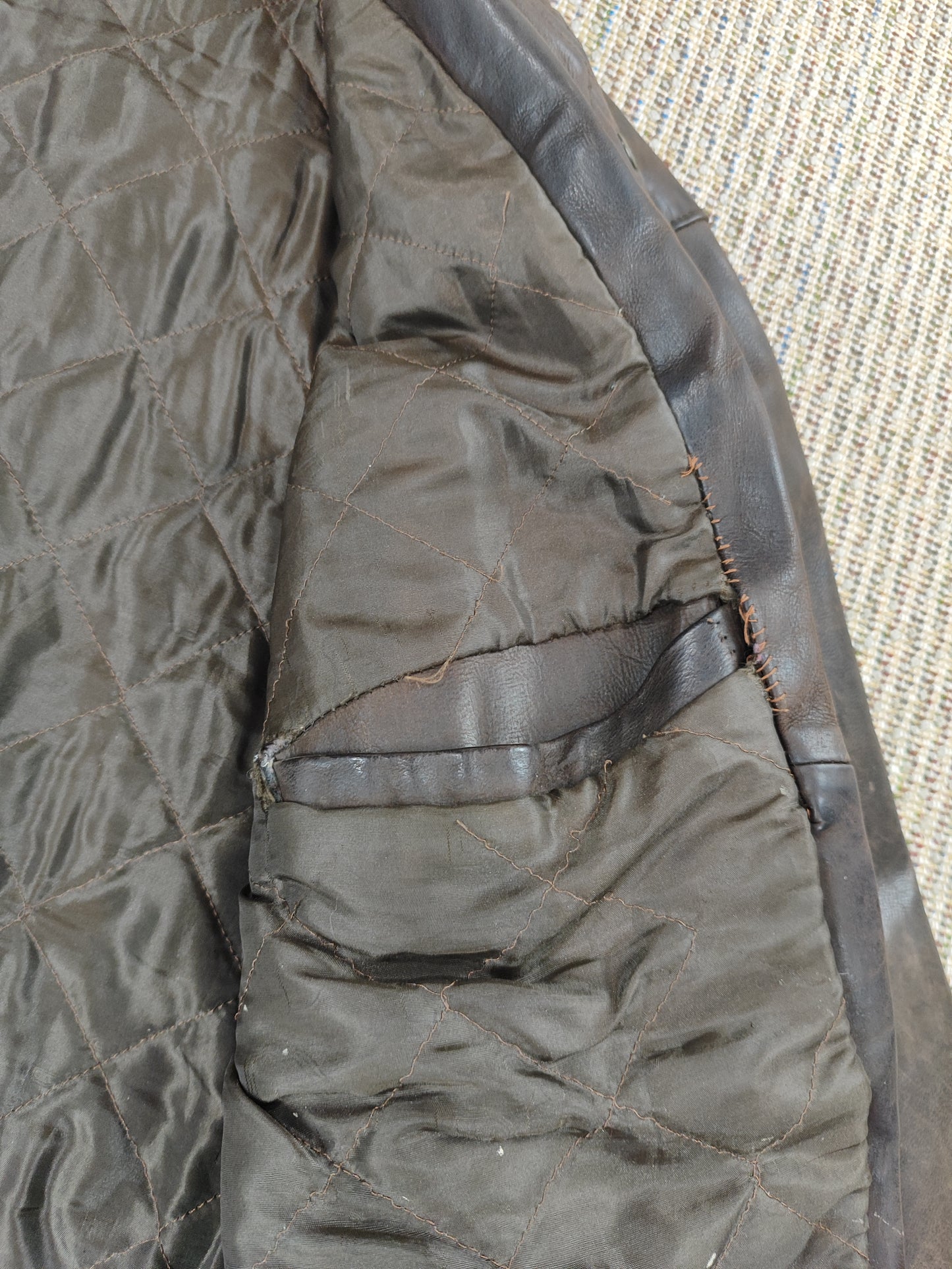 90S AVIATOR LEATHER JACKET (XL)