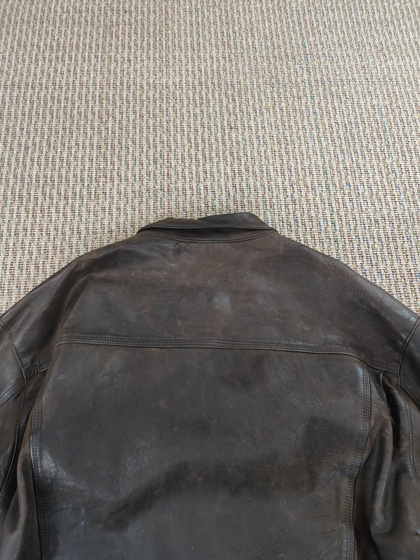 90S AVIATOR LEATHER JACKET (XL)