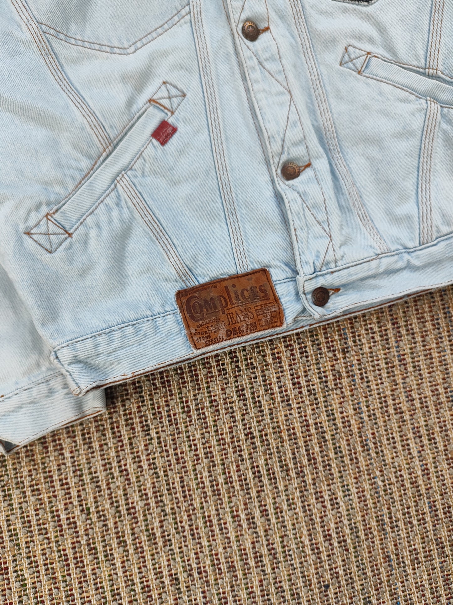 90S DENIM PATCH JACKET (M)