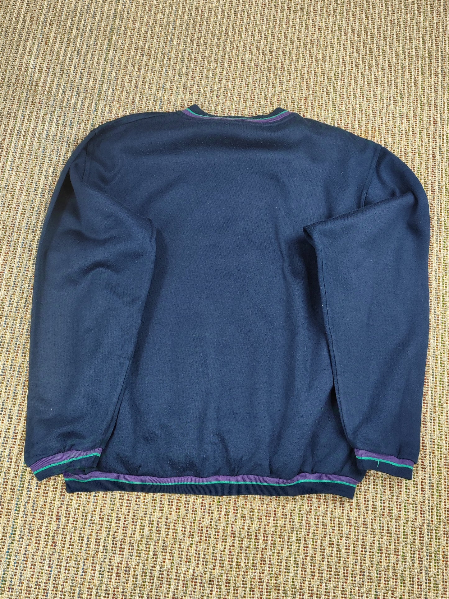 VINTAGE PURPLE EMBROIDERED SWEATSHIRT (L)