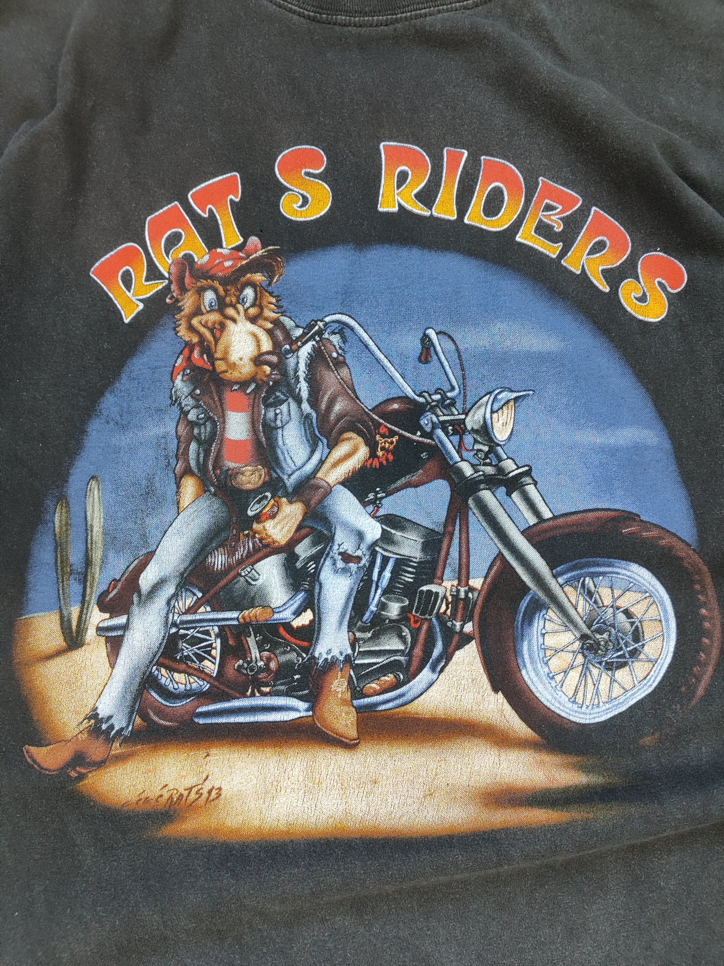 90S RAT RIDERS GRAPHIC T-SHIRT (L)